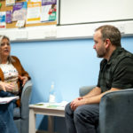 Helping the Homeless in Telford - Two people talking